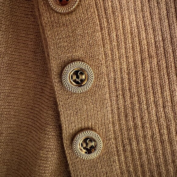 Joseph A Tan Turtleneck Top/Button Accent Sleeve, L, EUC - Picture 5 of 13